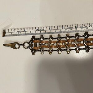 Vintage Artisan-Made Leather and metal belt